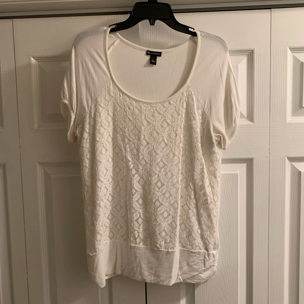 New Direction tee with front lace detail